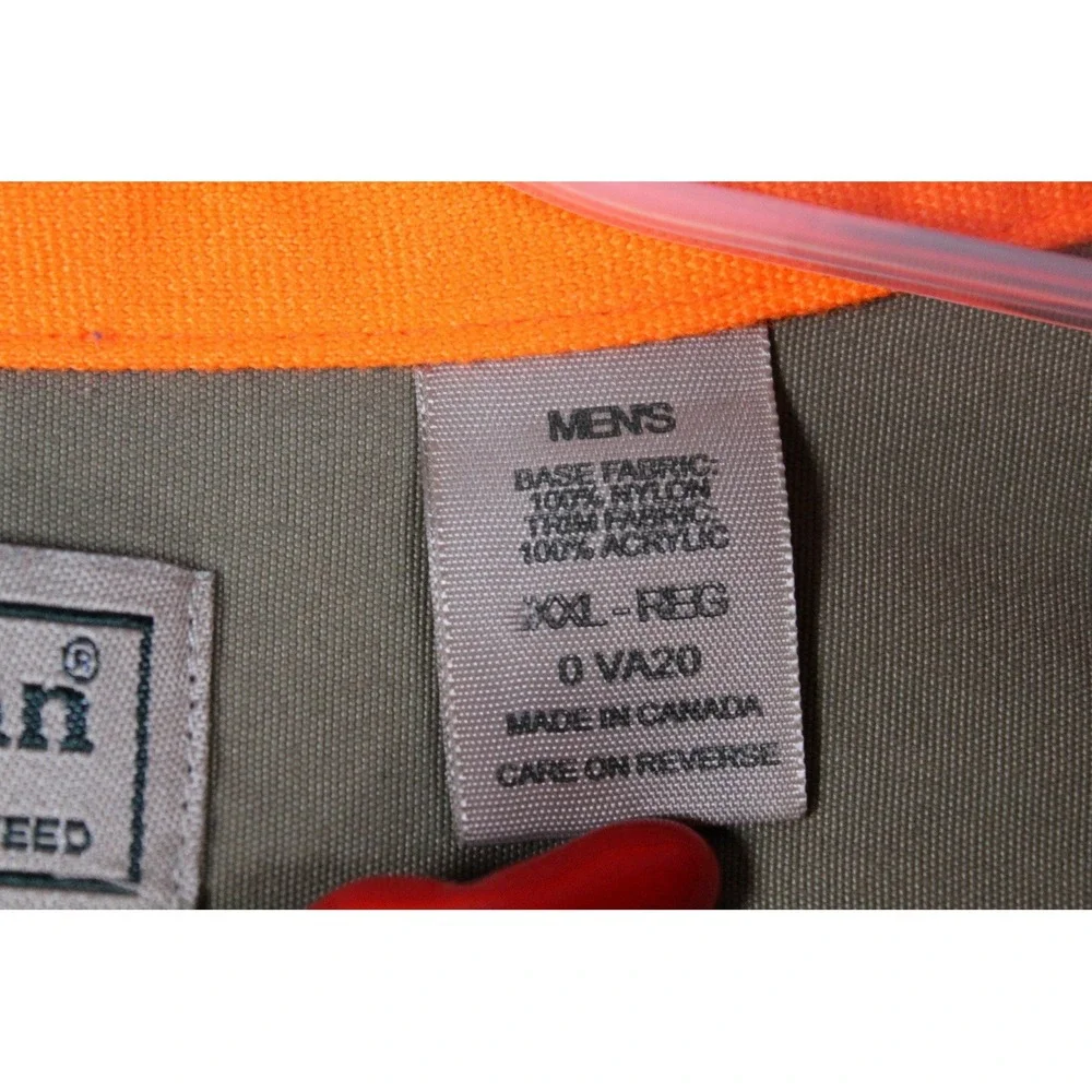 VTG‎ LL Bean Hunting Shirt XXL Made in Canada Beige Long Sleeve High Visibility